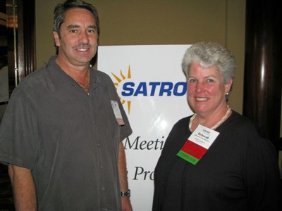 Board member Tim Kelly (L) with consultant Deborah Churchill.