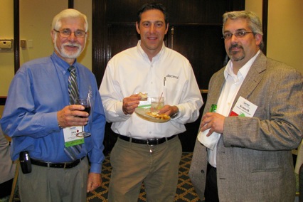 Alex Sabo, Best Medical, with Dot Decimal staff Mike Moreau and presenter Ken Cashon