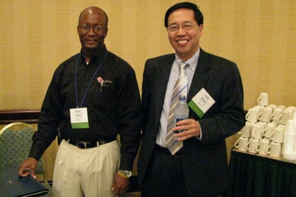 Jame Young, Acceletronics (L) with Daniel Chang, AE Design