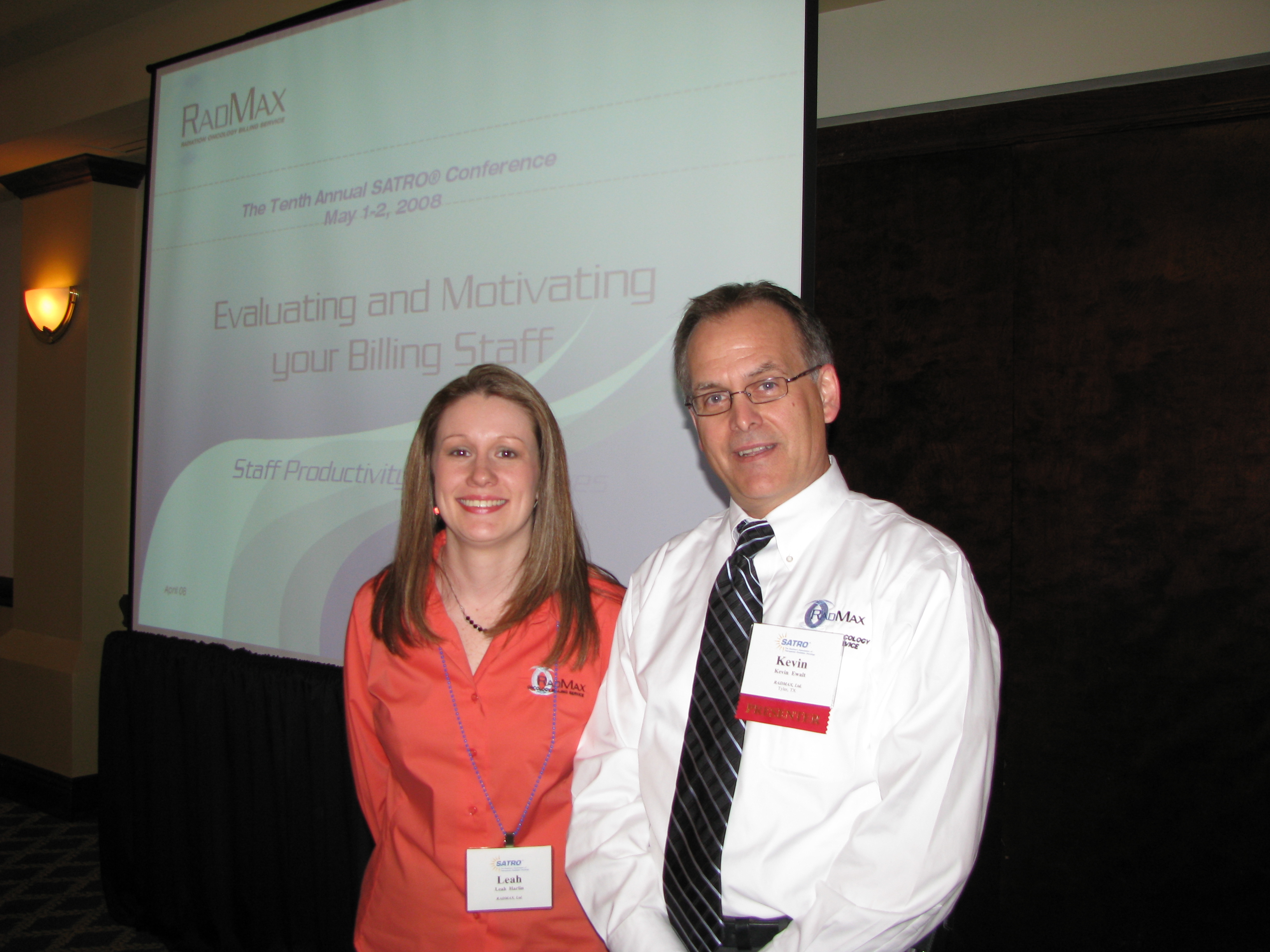 Leah Harlin and Presenter Kevin Ewalt, RadMax