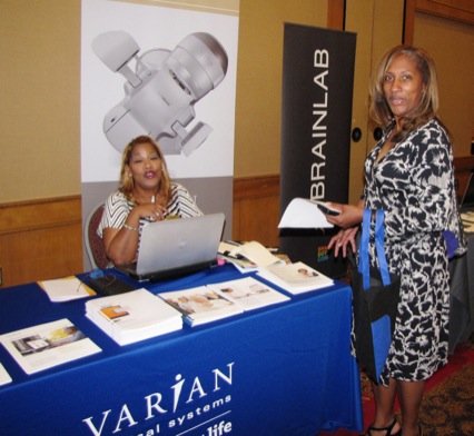 Debra Corbin (Equicare Health) (L) with Attendee